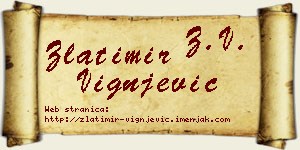 Zlatimir Vignjević vizit kartica